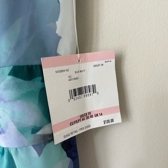 NWT Anne Klein Floral Floor Length Gown - Picture 4 of 6